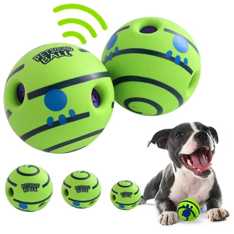 Pupcoo Giggle & Wobble Pet Sound Ball – Interactive No-Battery Dog Toy
