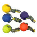 Pupcoo Interactive Dog Ball on Rope – Durable Rubber Tug & Fetch Toy